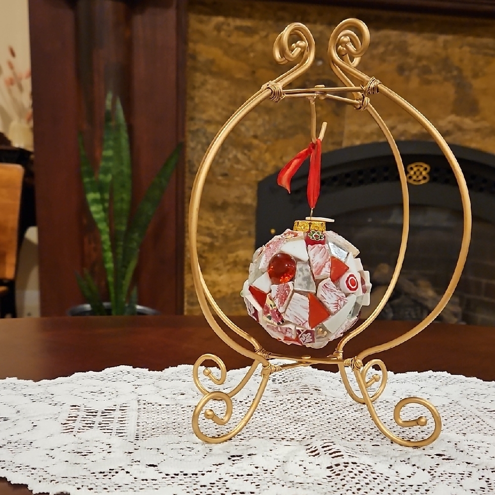 Gold Ornament Hanging Display Stands, Set of 2